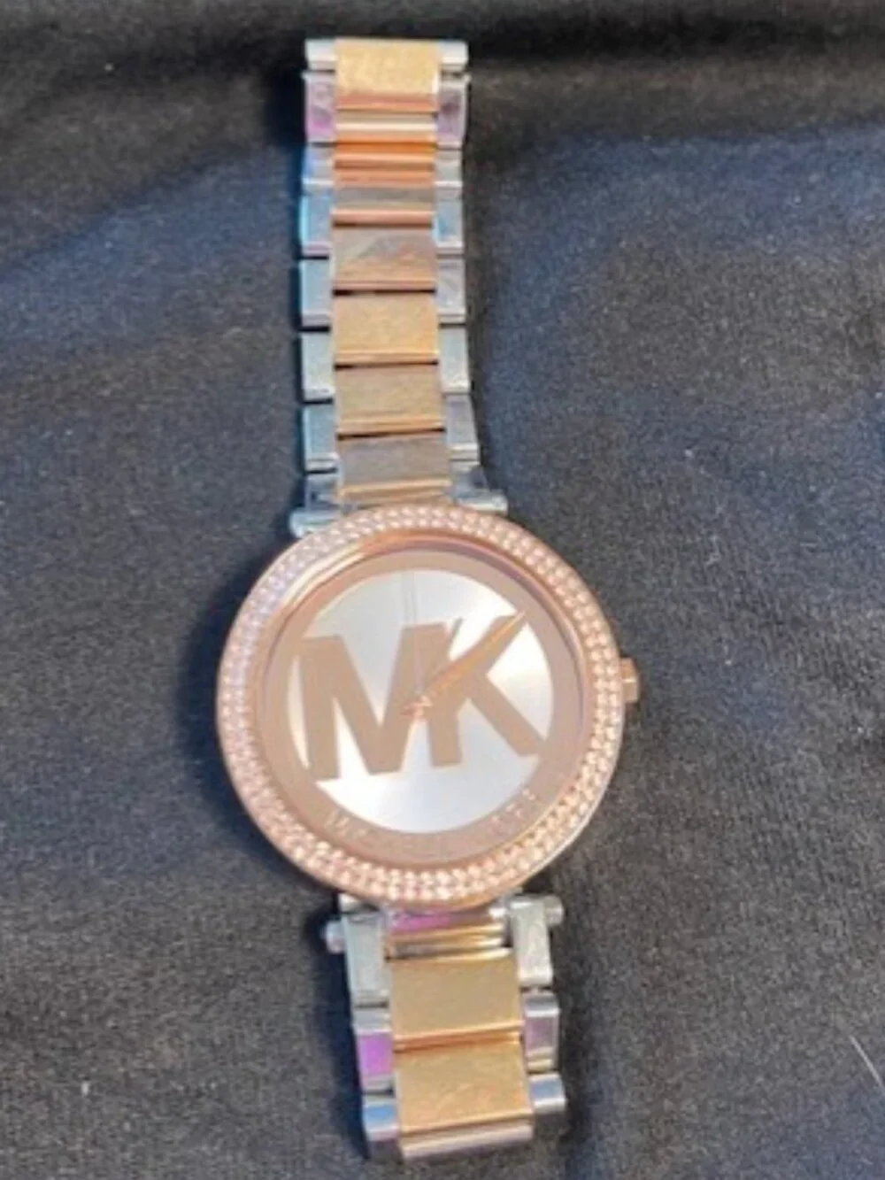 Michael Kors Silver and Rose Gold Watch